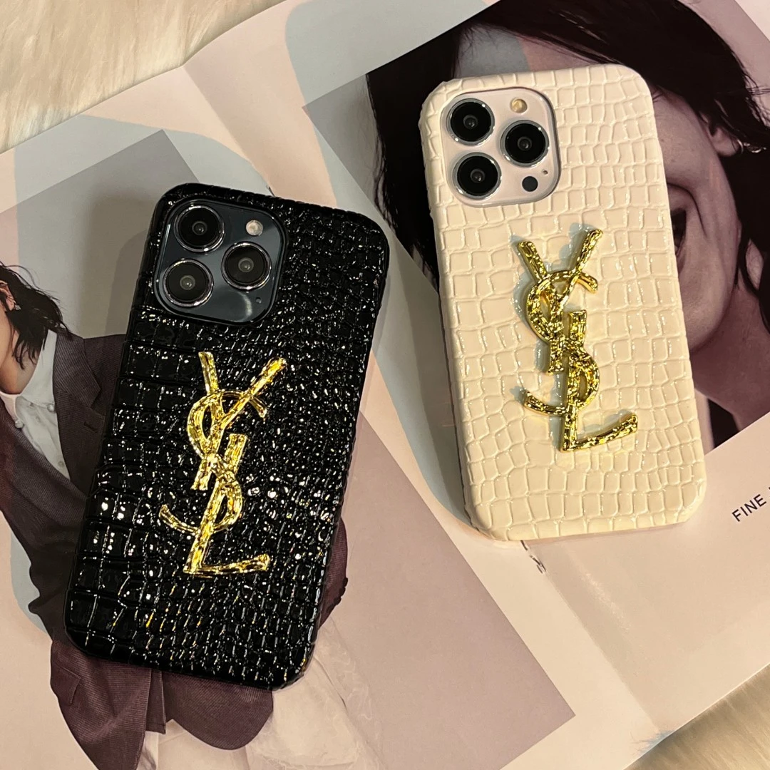 奢华ysl蛇皮纹适用苹果15promax手机壳iPhone14pro高级感12皮质11