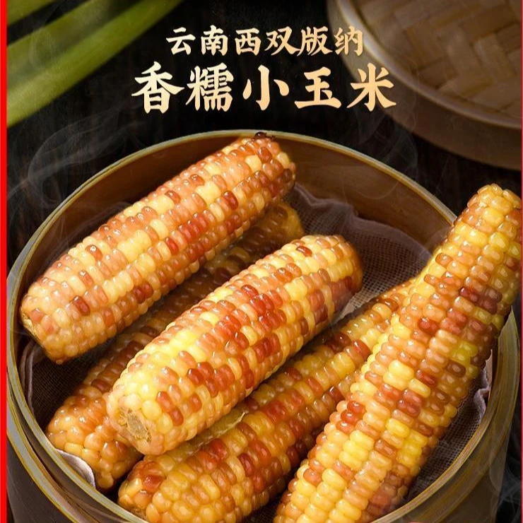 云南西双版纳香糯小玉米新鲜真空即食糯粘花观赛搭子玉米美味
