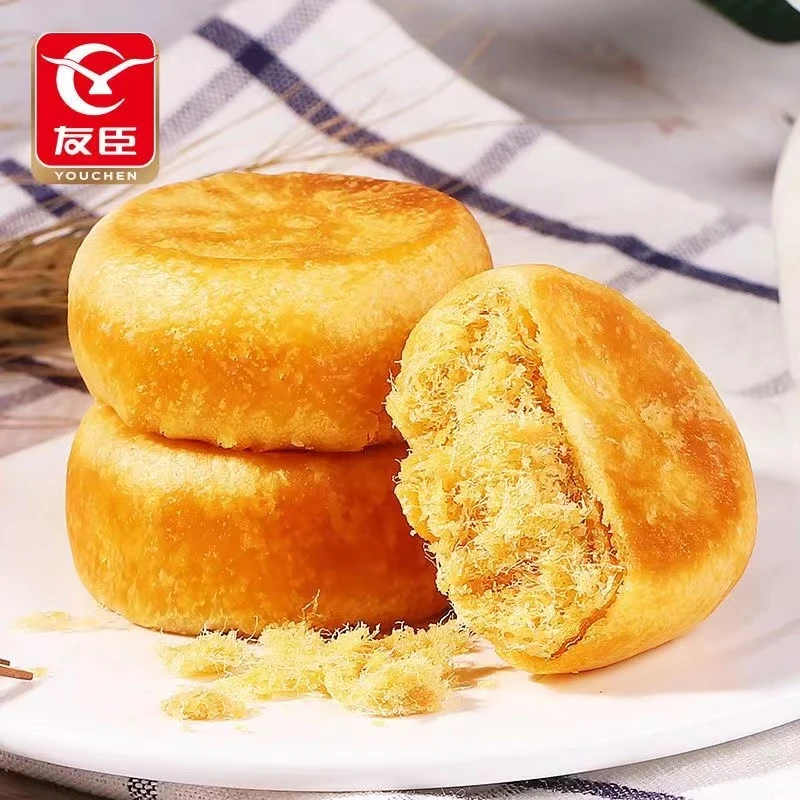 友臣【新日期】正宗肉松饼500g整箱正宗传统糕点零食早餐食品正品送
