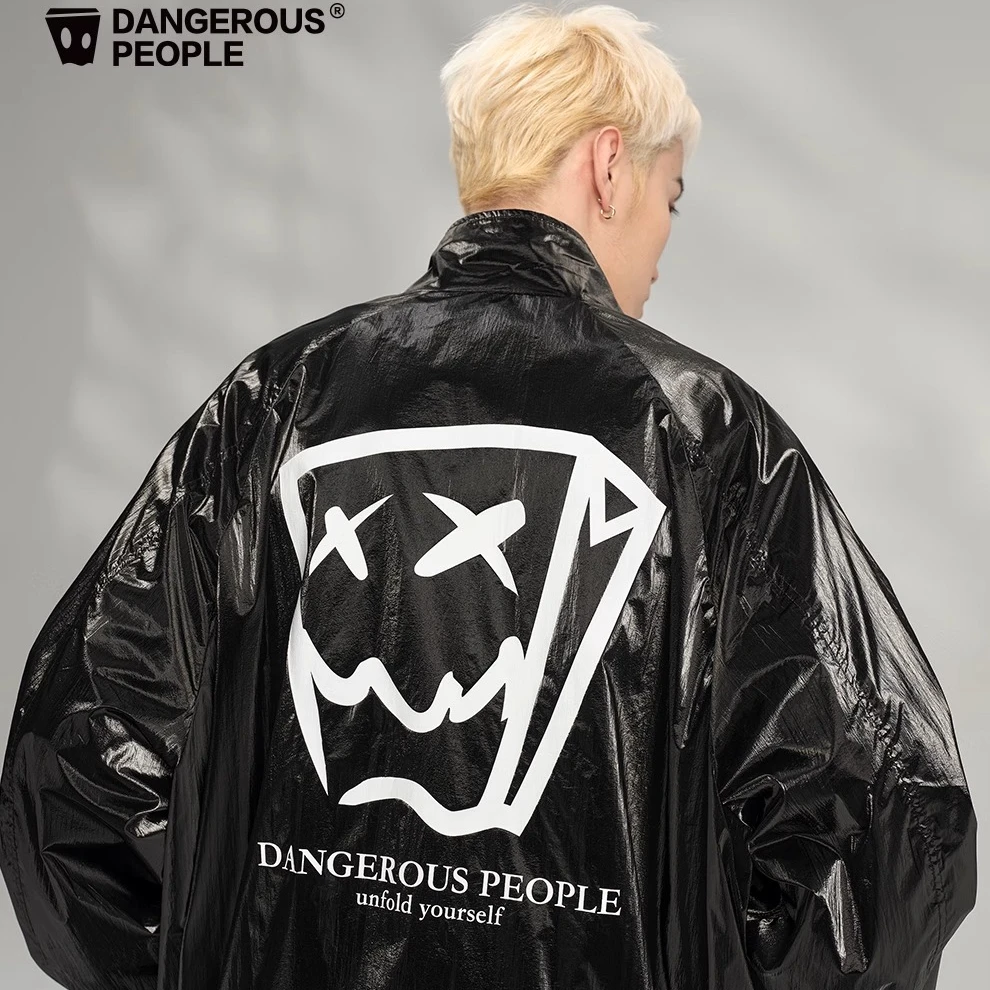 Dangerouspeople薛之谦dsp微反光休闲宽松时尚百搭潮插肩风衣夹克