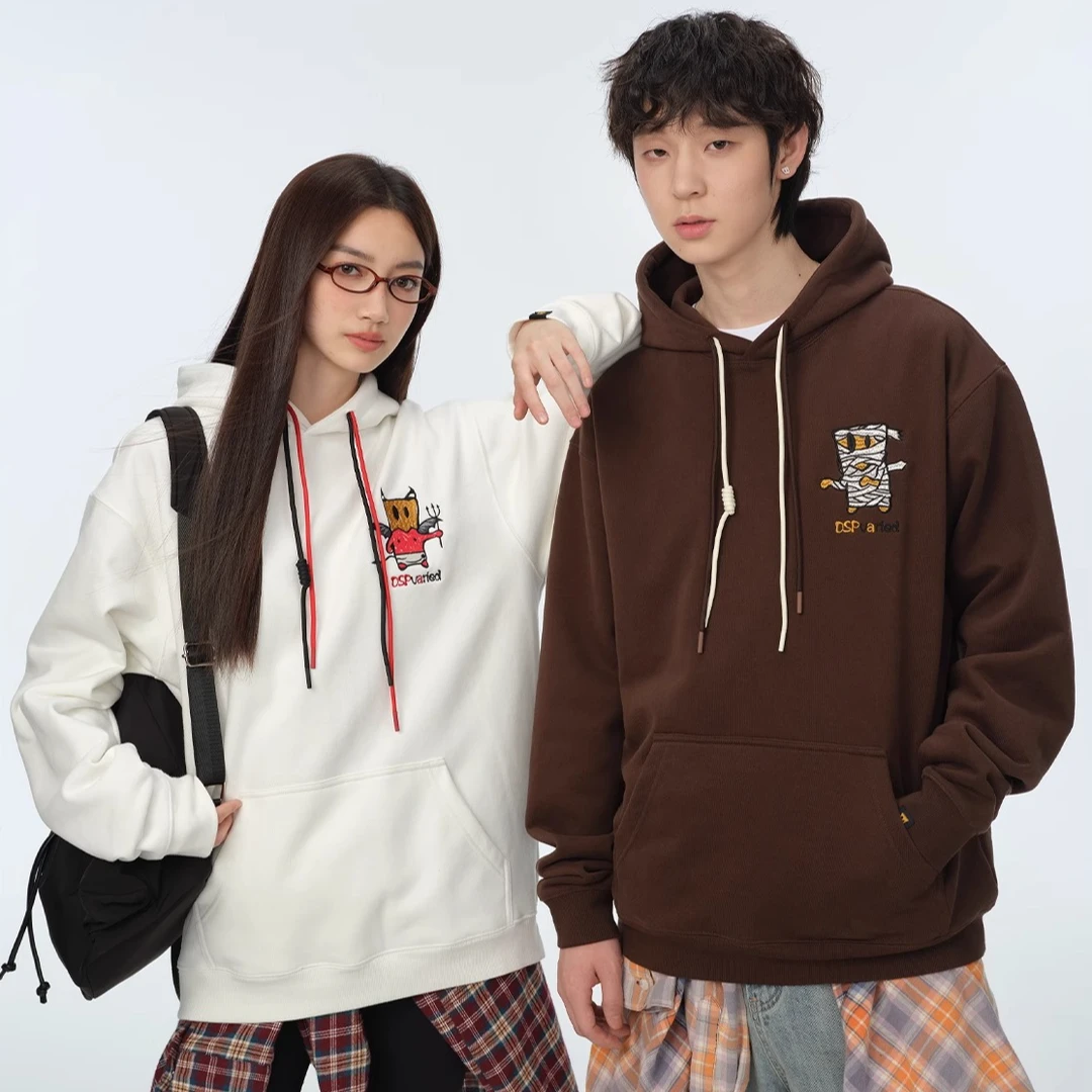 Dangerouspeople薛之谦dsp拼色帽绳纸袋人时尚潮流休闲连帽卫衣