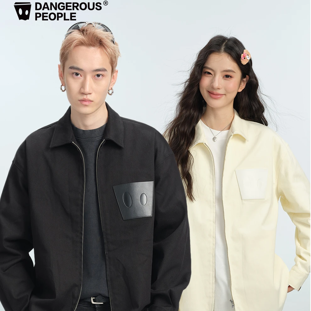 Dangerouspeople薛之谦dsp斜纹贴皮口袋衬衫潮流秋冬百搭夹克外套