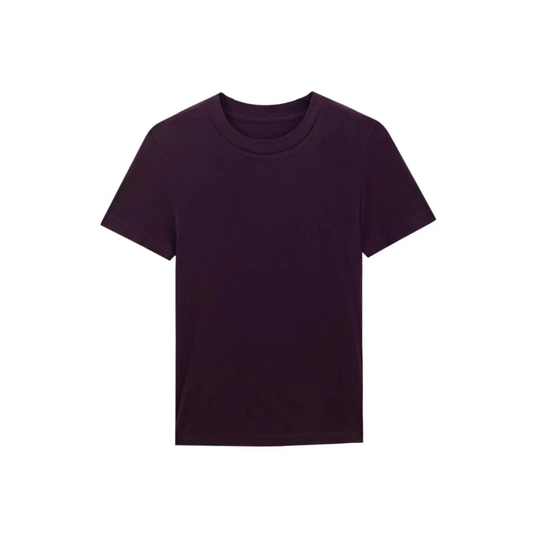 【衣依专属】夏日轻薄之选莱赛尔圆领显瘦短袖-8533