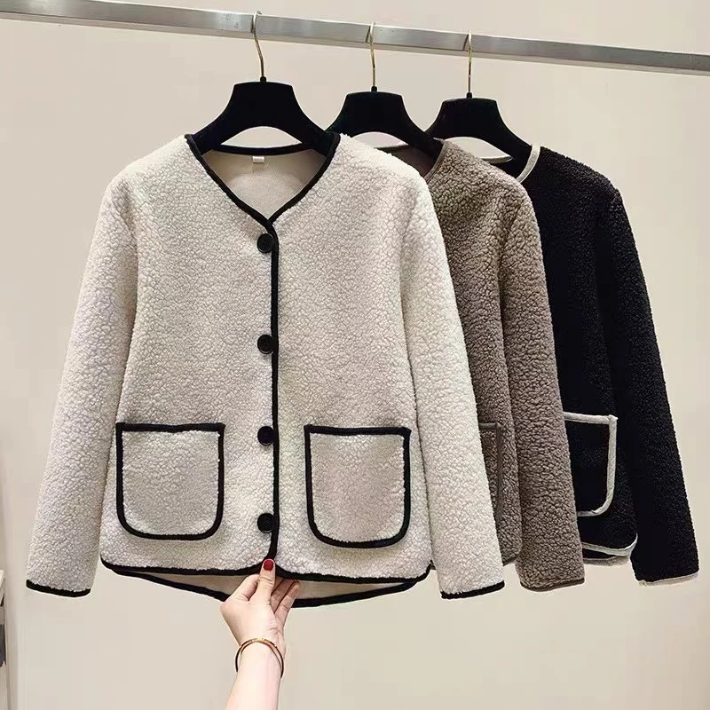 A63校服神器冬季内搭初高中女生穿颗粒绒校服内搭羊羔毛短款保暖