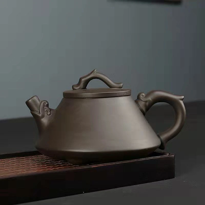 浮雕祥龙凤鸣壶原矿紫砂西施壶半手工泡茶壶功夫茶具大容量单壶