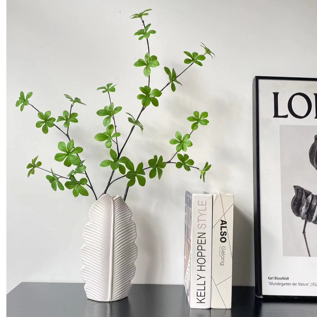 树叶吊钟叶手感马醉木绿植家居客厅洗漱台电视柜飘窗摆放仿真花艺