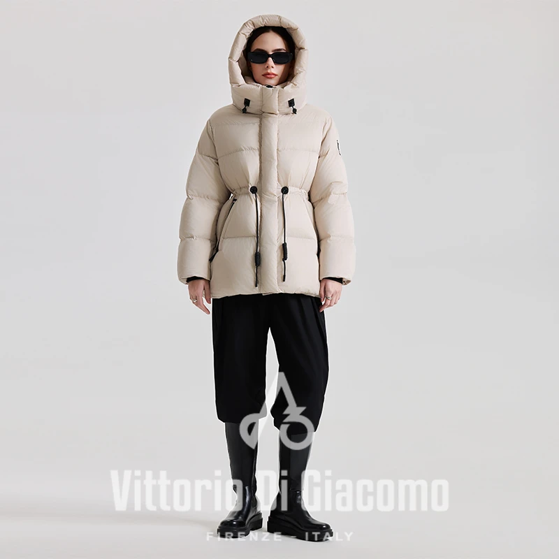 VittorioDiGiacomo/迪伽默艺菲新款冬抽绳连帽羽绒服-DJM122413