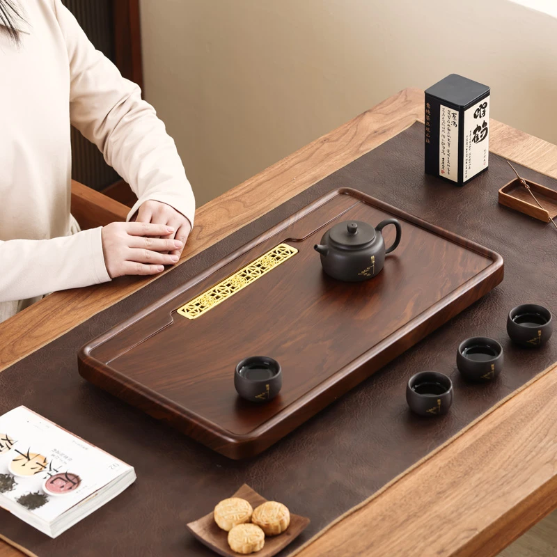 实木整板50*28家用简约干泡台茶盘大号茶托盘