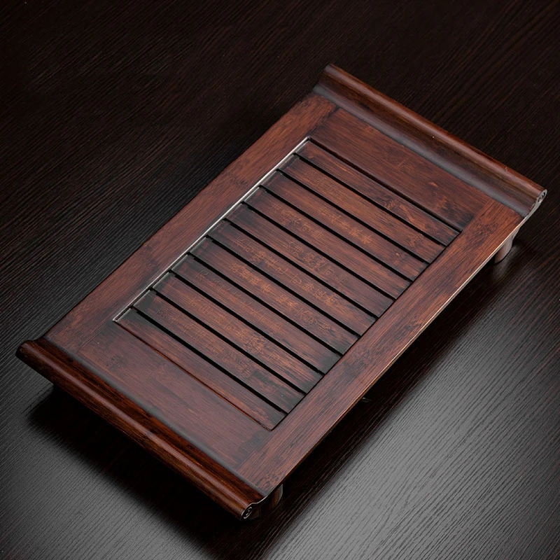 运筹之道51*30高端黑胡桃色家用竹茶盘茶托盘干泡盘两用茶台