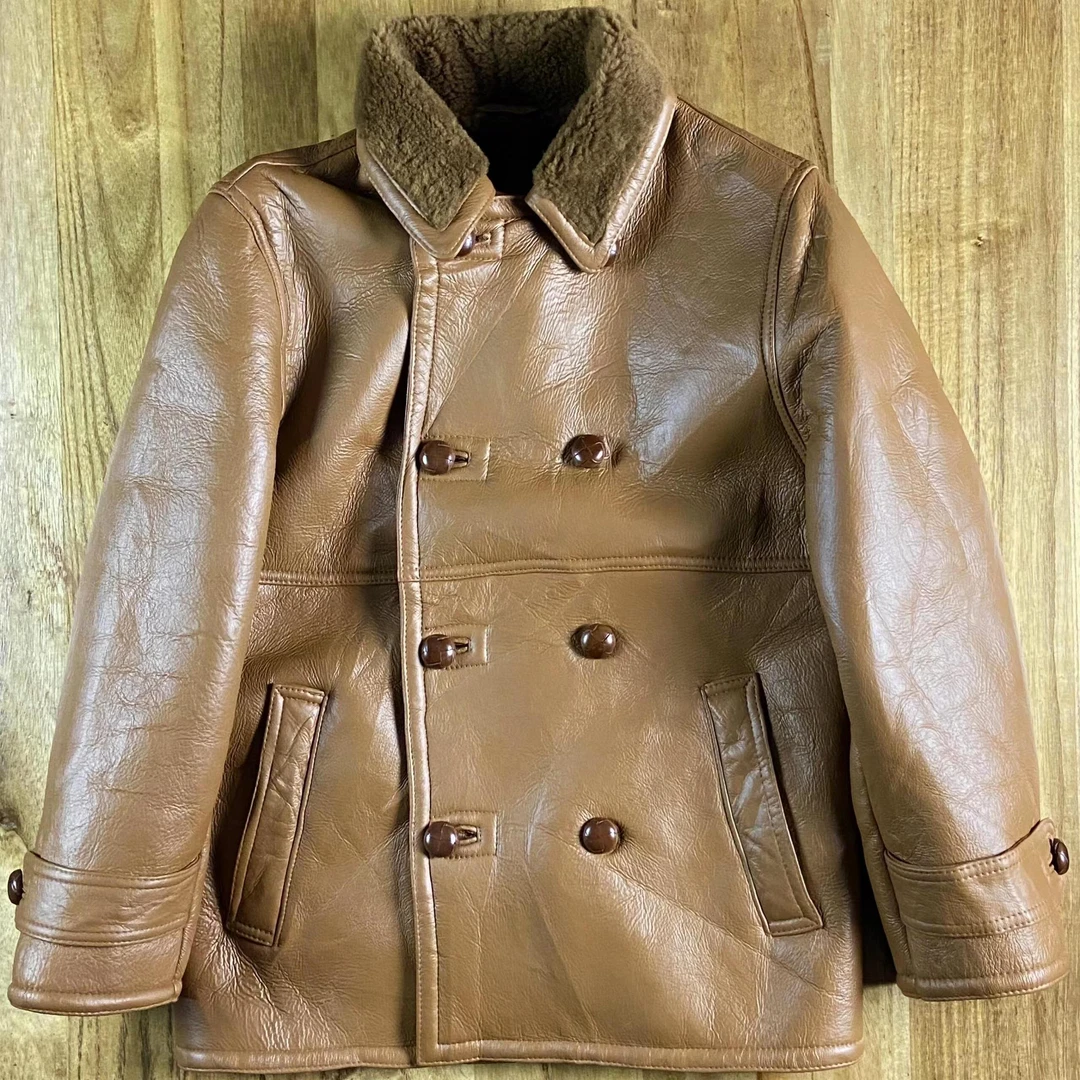 女装古着真皮皮毛一体皮衣女外套时尚休闲加绒加厚保暖秋冬冬季古