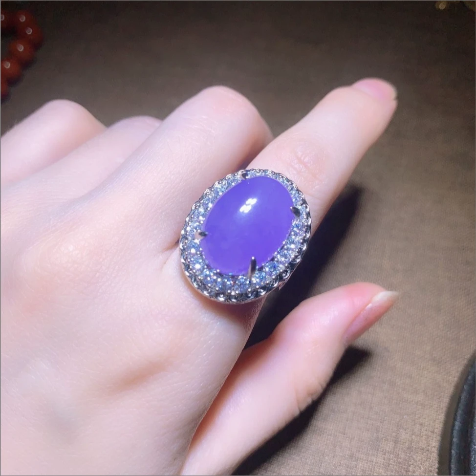 【现货现发】时尚镶嵌紫面戒指ZD0292