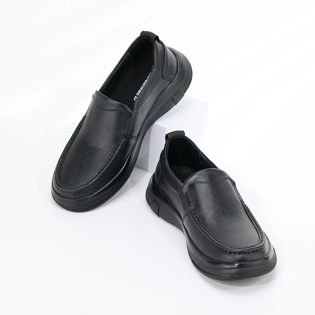 康德路英伦风商务休闲男士皮鞋上班通勤防滑耐磨头层牛皮男士皮鞋