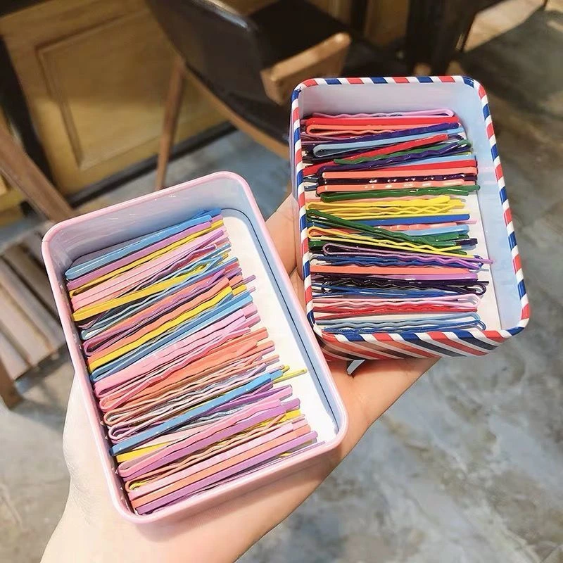 彩色一字夹发卡侧边夹碎发夹马卡龙色小夹子百搭彩虹夹少女必备夹