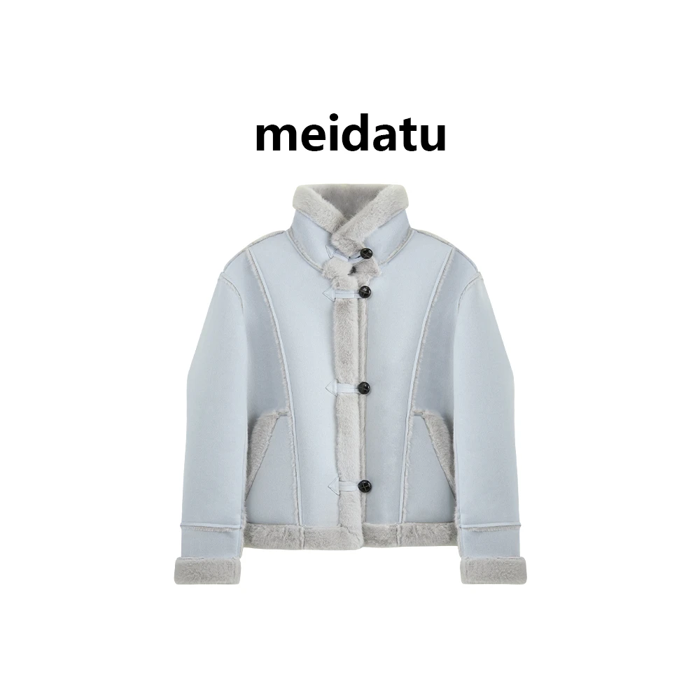 美哒兔(清版)（布里奶酪）冬日暖呼呼皮毛一体外套（bk3424-6）