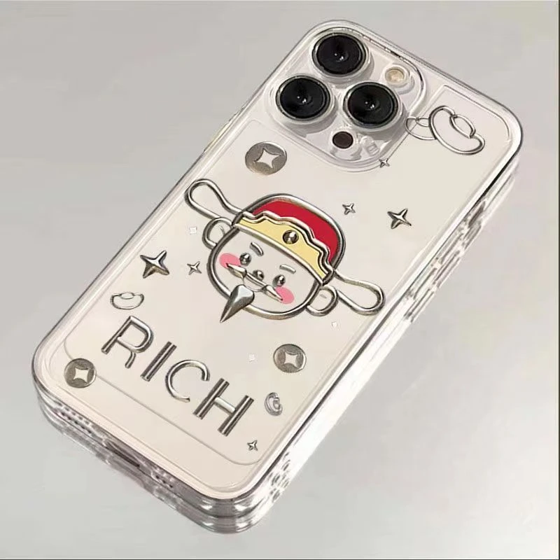 银线财神适用苹果15pro/14手机壳11iphone13女12小米vivo华为oppo