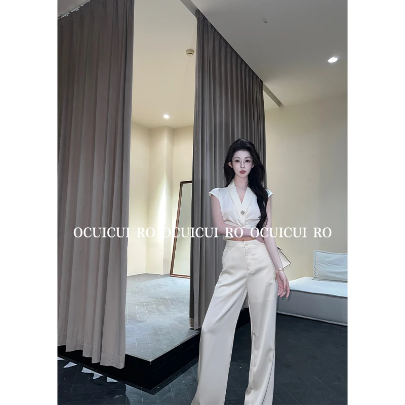 CUI CUI 崔崔【温柔光年】法式缎面设计感时尚简约气质女装C024194