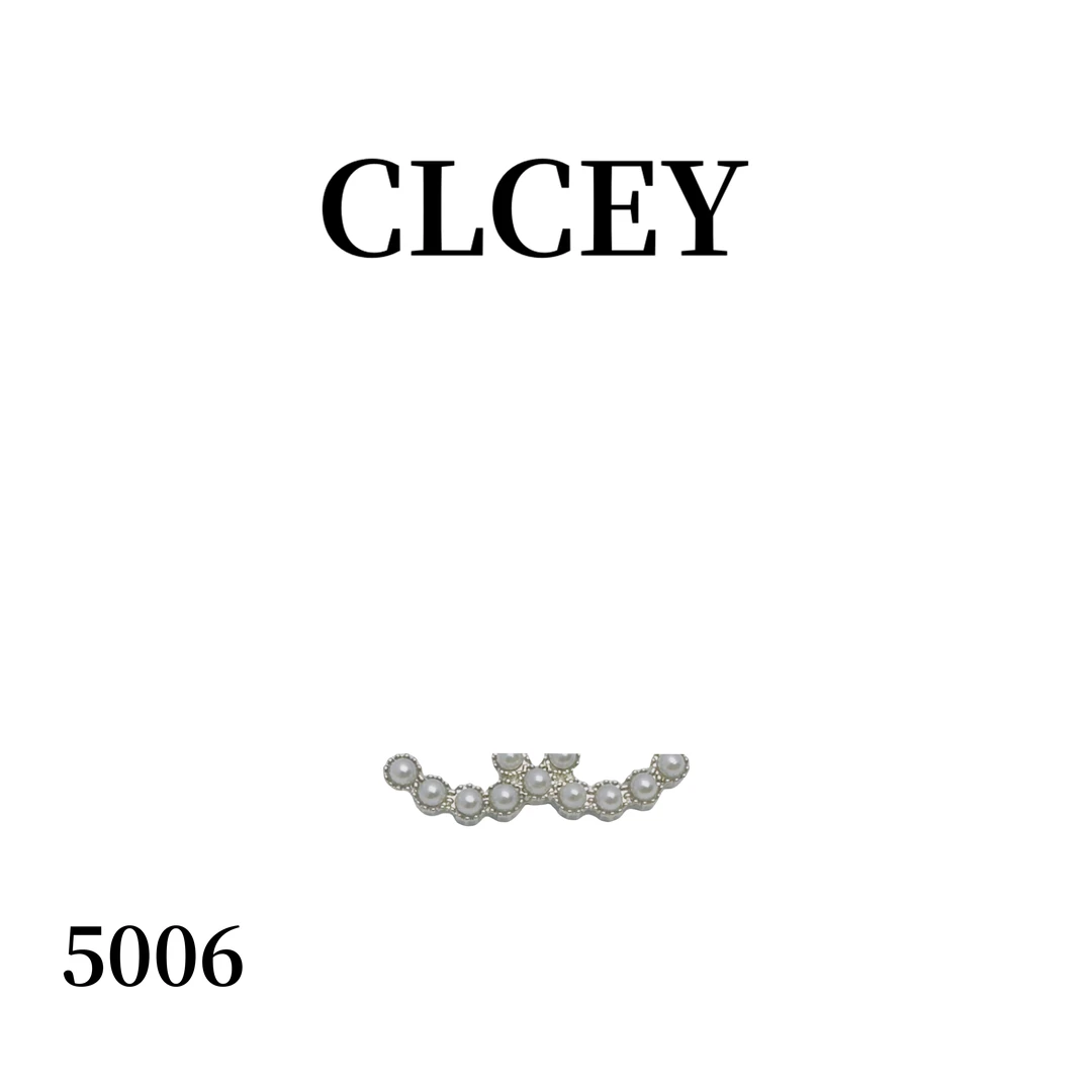 【5006】黑白拼色镶嵌珠珠胸针轻奢