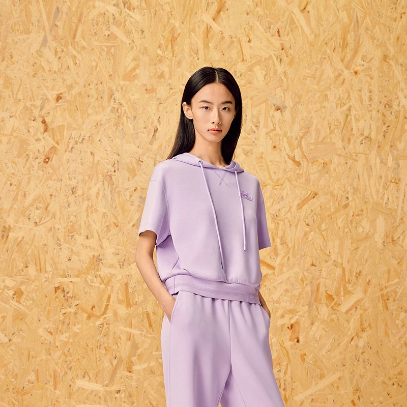 ToyzY24夏新款紫色短袖连帽卫衣ZC34260240