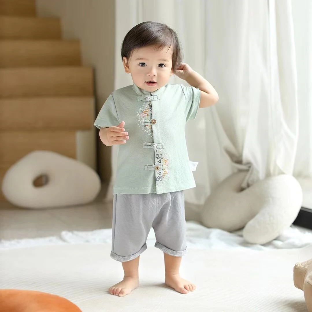 大乐【0743+卫衣+厚款方领小熊】婴儿护肚脐卡通