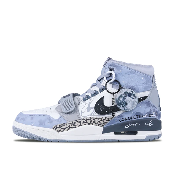 【定制球鞋】 Jordan Legacy 312银河来信宇宙配件高帮篮球鞋男女款