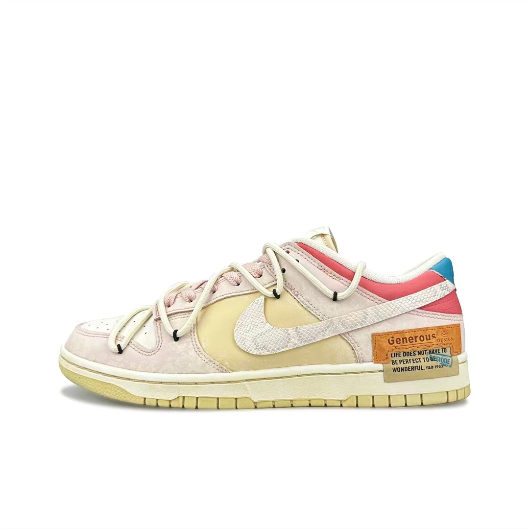 【定制球鞋】 Nike Dunk Low 晚意 简约 复古 解构 贴布 标签 小众