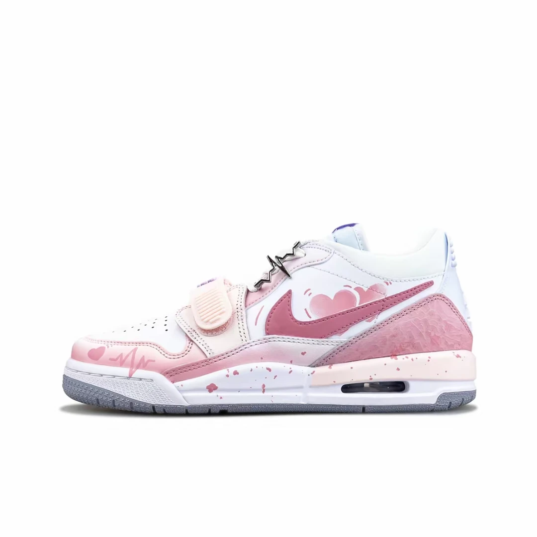 【定制球鞋】Jordan Legacy 312 心心复心心七夕限定 女鞋 仙女粉