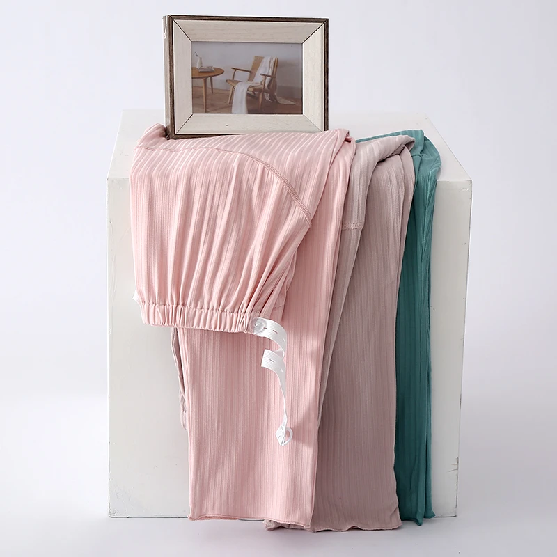 新款高档粘胶纤维孕妇托腹家居裤孕期产后睡裤大码孕妇裤高档莫代