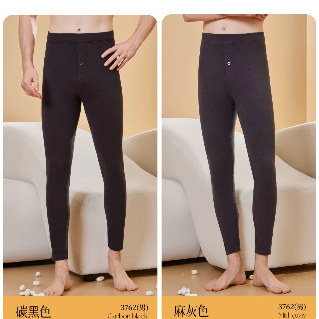 男士蓄热暖绒长护膝保暖裤3762