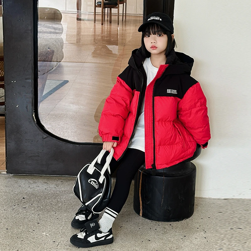 【艳华姐】2024新款加厚儿童羽绒服外套中大童连帽保暖洋气U226004