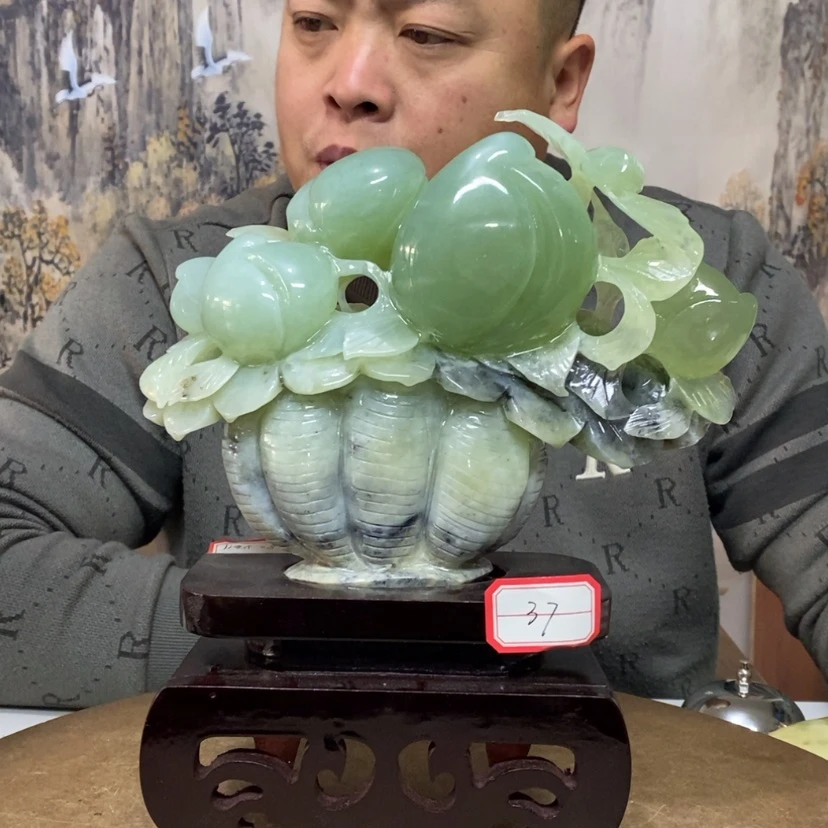 【闪购商品】岫玉摆件未镶嵌人****爱