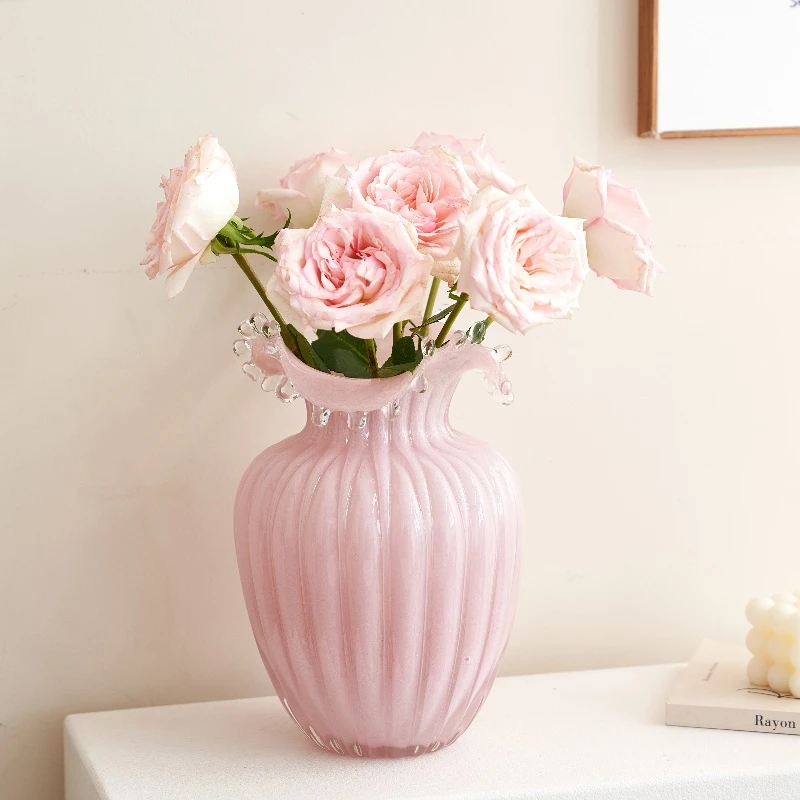 奶油风芬顿中古花瓶乔迁礼物 网红创意花瓶摆件客厅家居插花