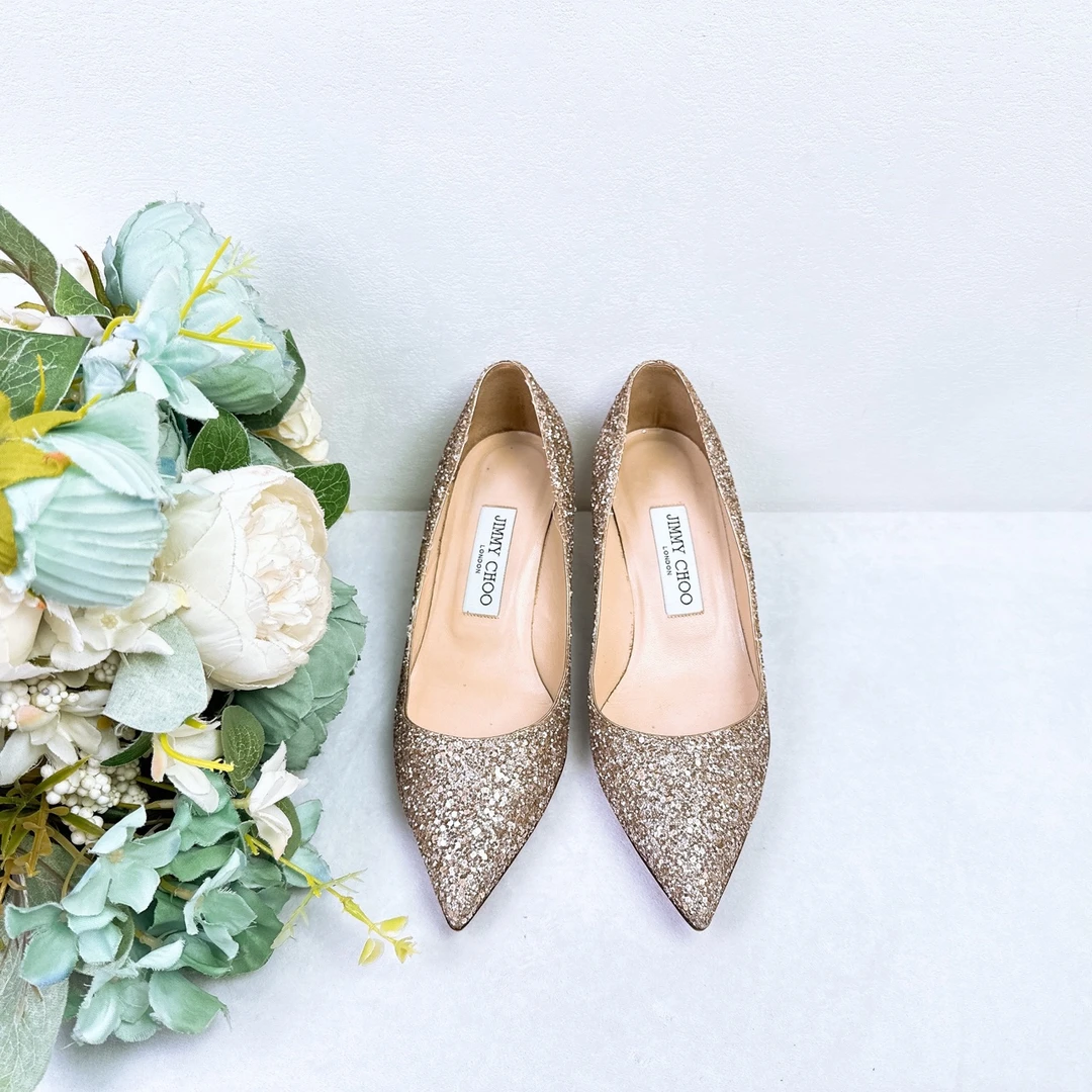 95新 JIMMY CHOO/吉米周 高跟鞋/36.5码/95成色/ Xspn2538