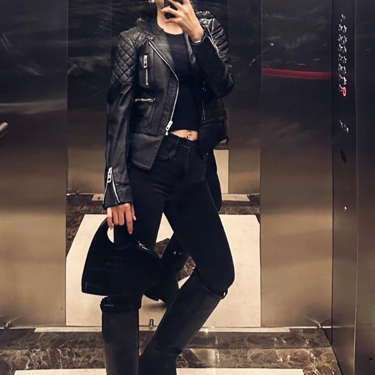 95新 Balenciaga/巴黎世家 皮衣外套/34码/成色95/Xspa2612