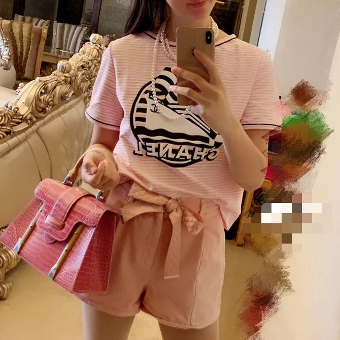 95新 Chanel/香奈儿 短袖上衣/36码/Xsps7712