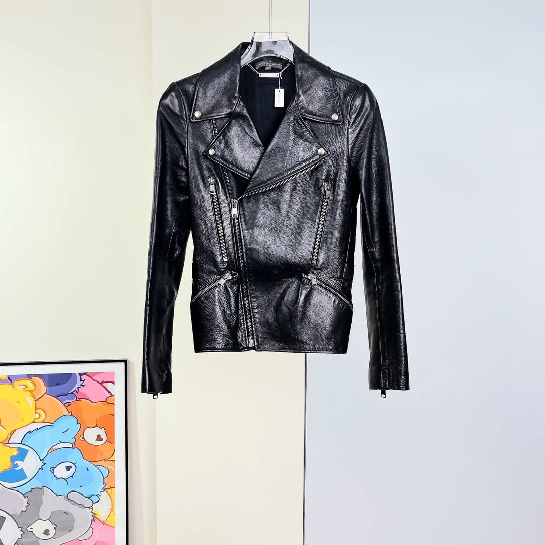 95新 Alexander McQueen/亚历山大·麦昆 皮衣外套/40码/Xspa2274