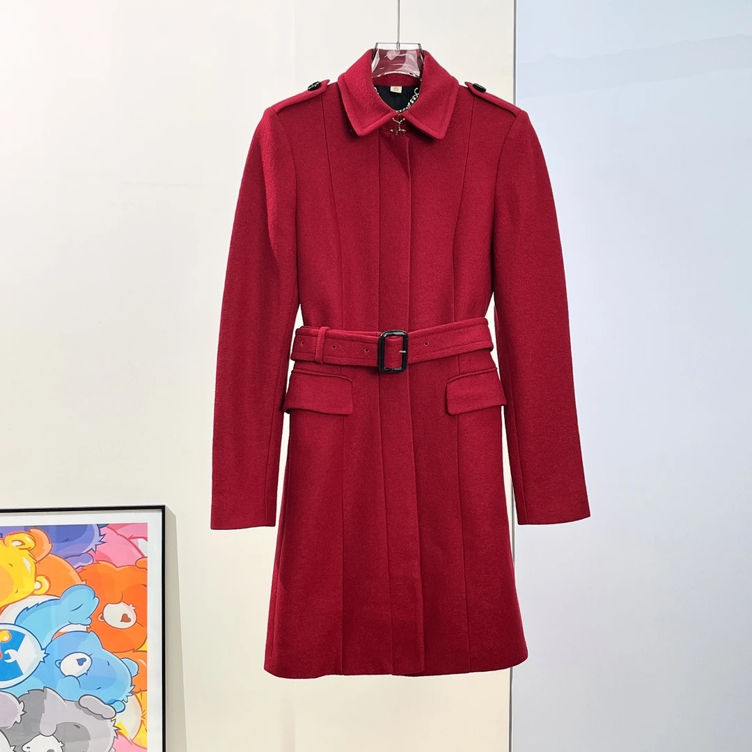 99新 BURBERRY/博柏利 毛呢大衣/UK4码/成色/Xspq1028