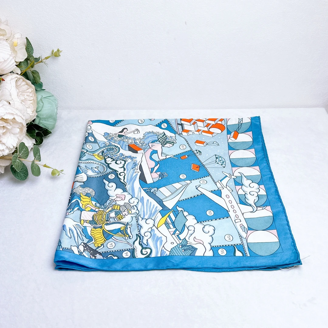 99新 Hermes/爱马仕 丝巾/70*70cm/Xspr3186