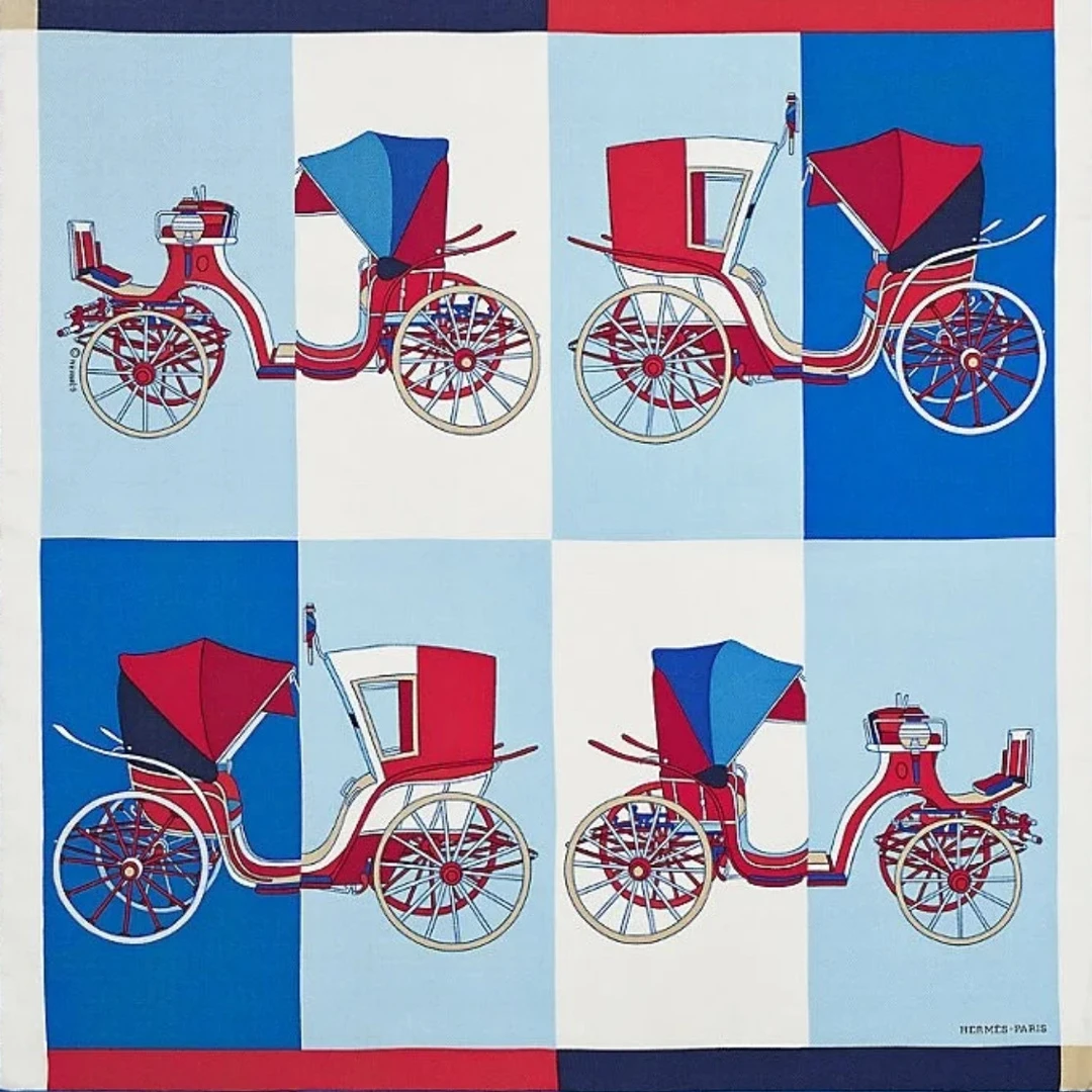 99新 Hermes/爱马仕 丝巾/40*40cm/Xspr3188