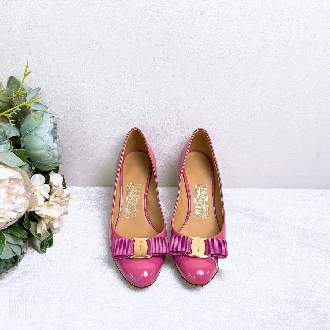 95新 FERRAGAMO/菲拉格慕 高跟鞋/35码/成色95/Xsps7966