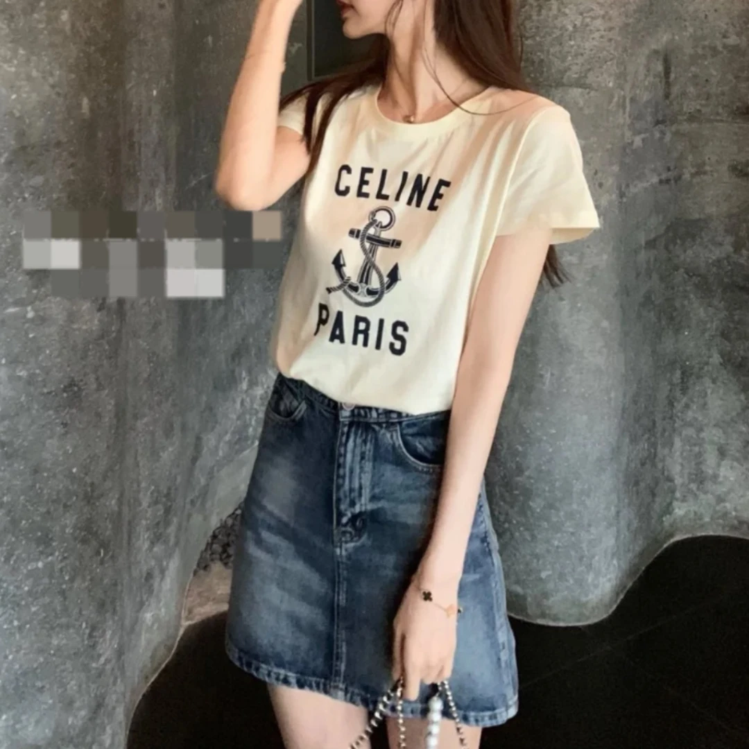 95新 Celine/思琳 Celine短袖T恤/Xs码/成色95/Xsp24966