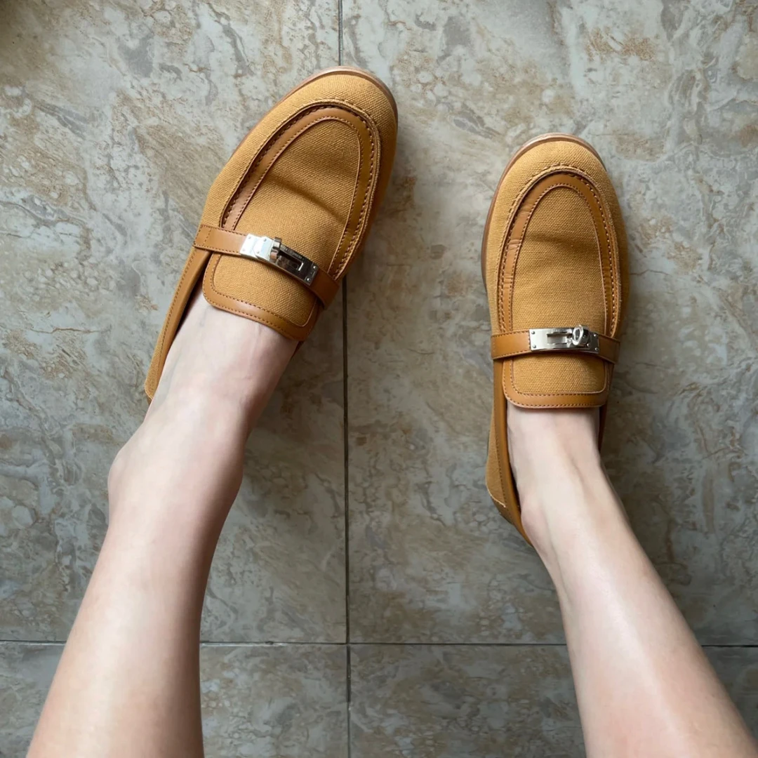 全新未使用 Hermes/爱马仕 乐福鞋/38.5码/Xspc709