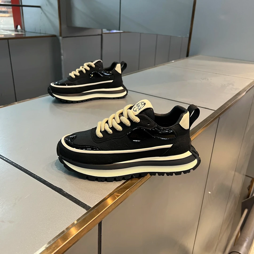 网红爆款男鞋2025春季新款时尚休闲百搭高端潮牌老爹鞋增高鞋潮鞋