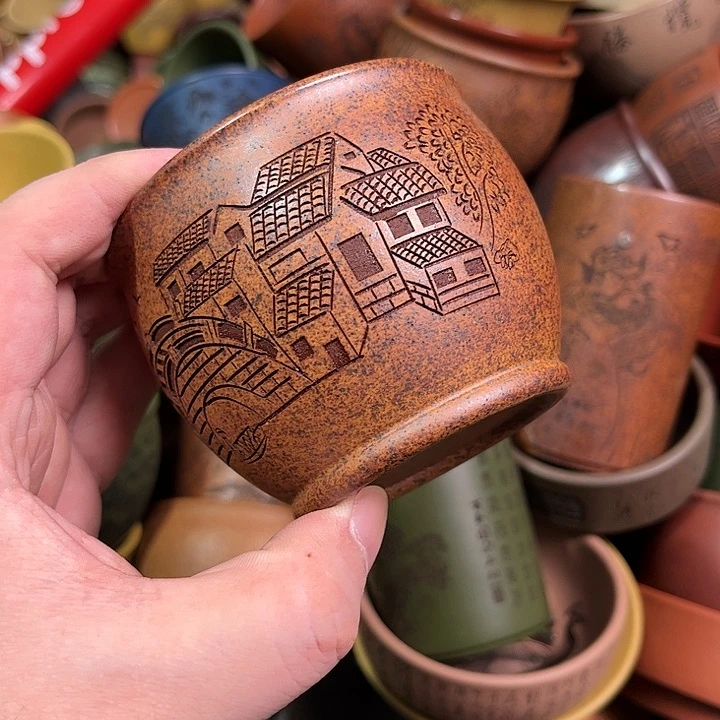 紫砂茶杯全手工紫砂主人杯