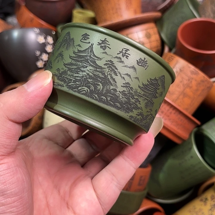 紫砂茶杯全手工紫砂主人杯