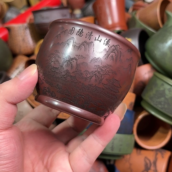 紫砂茶杯全手工紫砂主人杯