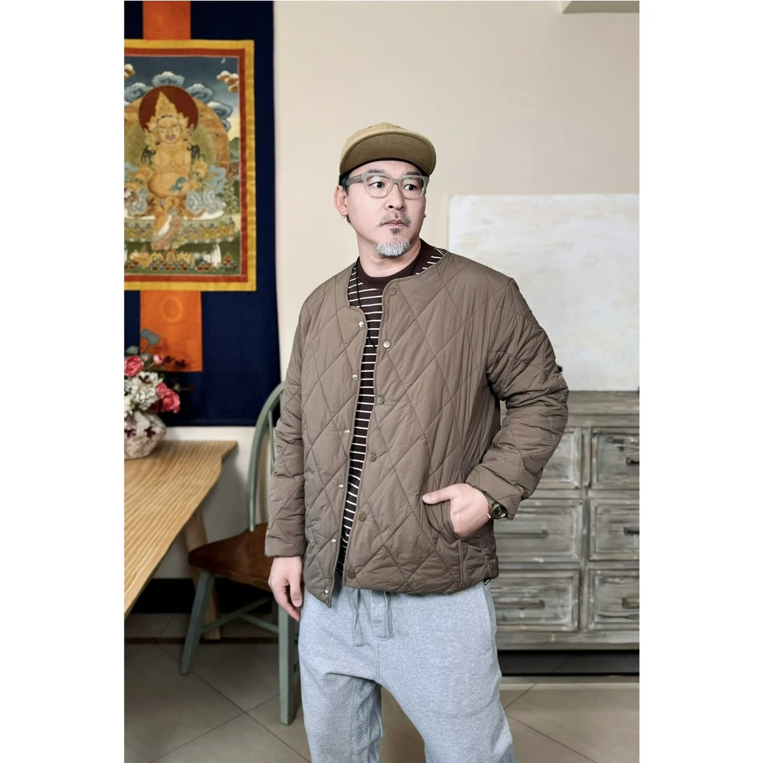 情侣款M65绗缝无领棉服夹克外套棉衣8289