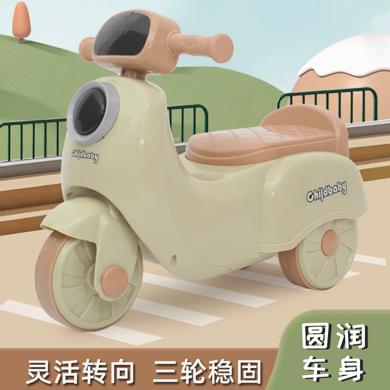 婴幼儿童仿真摩托款式平衡车发光音乐平衡车助力车滑行助步车