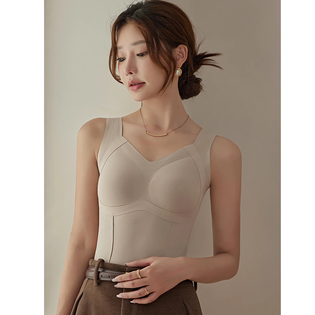 高弹舒适保暖背心女秋冬无痕内搭轻塑身打底内衣BX122