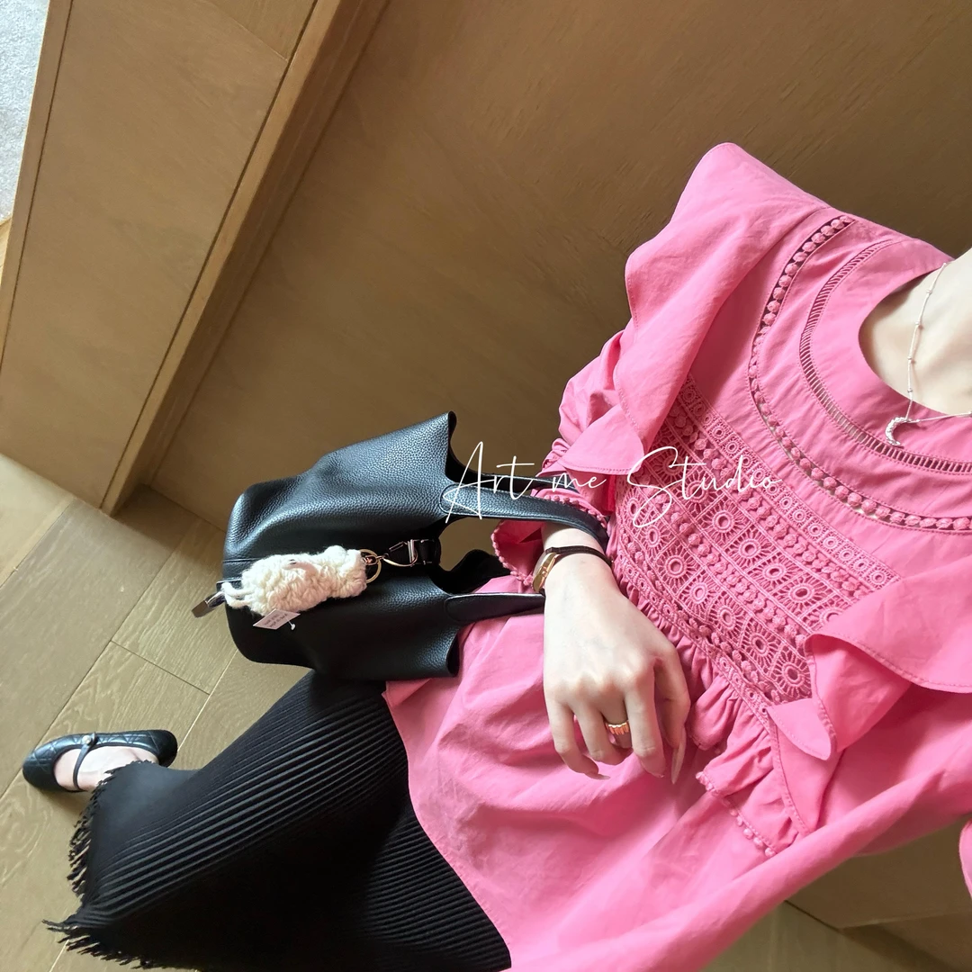 Art me 瓜瓜呀【樱桃奶酪两色上衣】气质时尚休闲百搭春季    w529