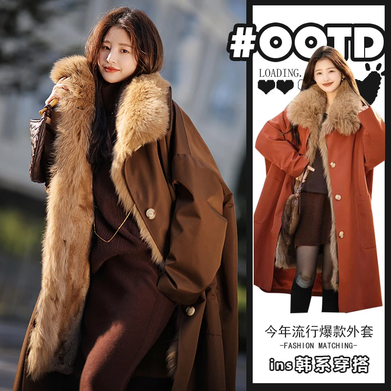 2024冬季新款加绒加厚保暖外套洋气设计感小众可拆卸派克服外套女